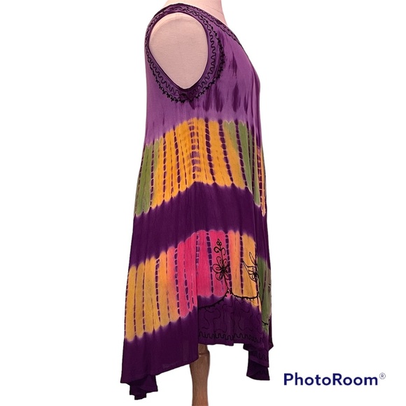 India Boutique colorful floaty sleeveless summer dress - Picture 2 of 8